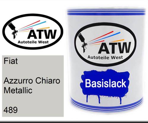 Fiat, Azzurro Chiaro Metallic, 489: 1L Lackdose, von ATW Autoteile West.